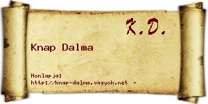 Knap Dalma névjegykártya